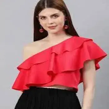Off Shoulder Crop Tops