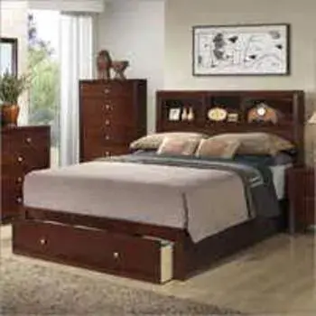 Double Cot Bed Brown Color