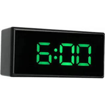  Mirrored Digital Alarm Clock, Streamlined 