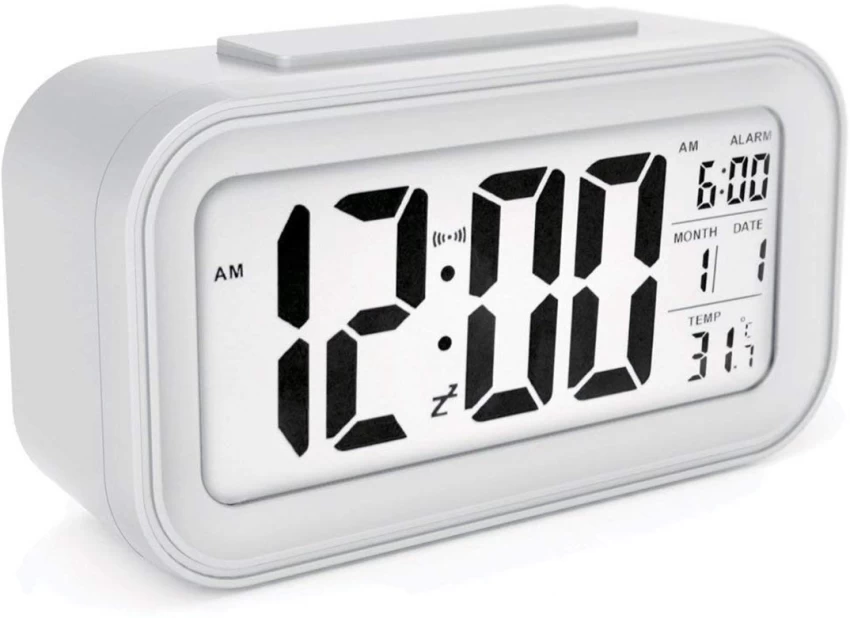 YIQI Battery Operated Cordless Digital Alarm Clock