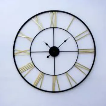  Craftter 30 Inch Gold And Black Color Wall Clock