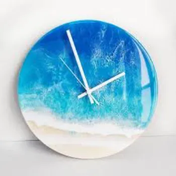  Ocean Wave Clock Resin