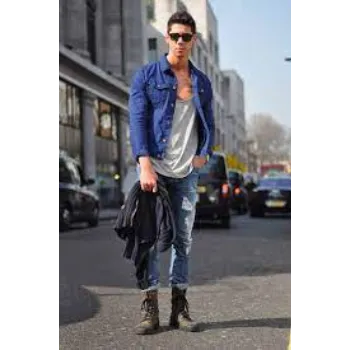 Men Denim Rough Jeans