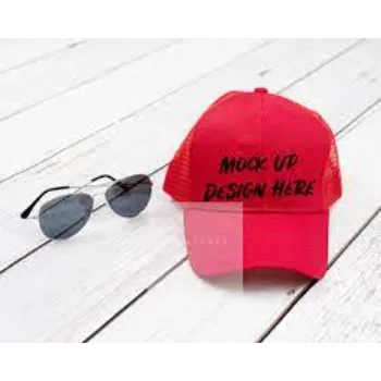 Red Designer Apparel Cap