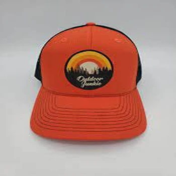 Printed Red Designer Apparel Cap