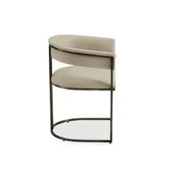 Glass-Metal Designer Dining Chair