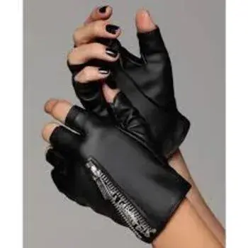 Designer Finger Less Leather Gloves