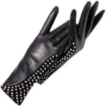 Black Embroidery Gloves For Ladies