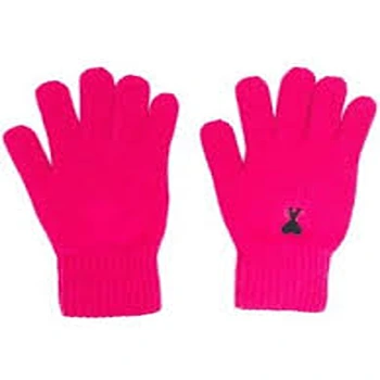 Ravishing Pink Woolen Designer Gloves