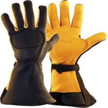 New Designer Yellow & Black Gloves