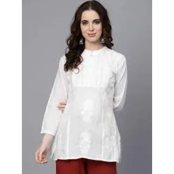 Design White Short Kurtis