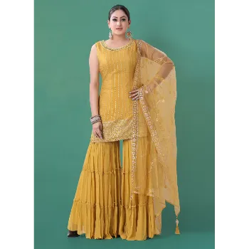 Designer Yellow Kurtis