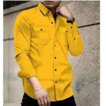 Yellow Designer Men’s Shirts - Manufacturer & Wholesaler