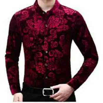 Men’s Velvet Floral Design Shirt - Manufacturer & Supplier
