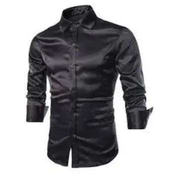 Satin Black Shirt for Men – Manufacturer & Supplier