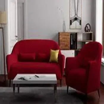 Red Velvet Sofa Set