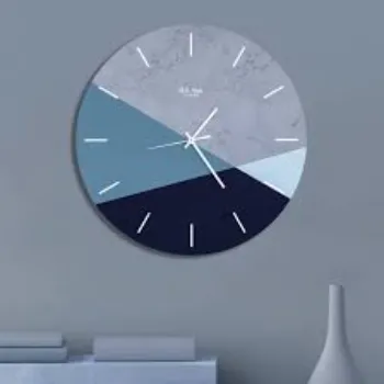 Tinge Wall Clock Grey And Blue