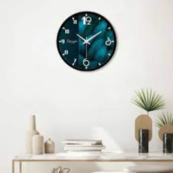  Arctic Blue Round Wall Clock