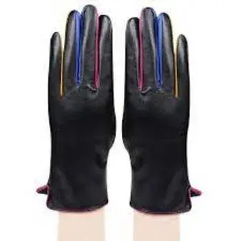 V.P Oswal Navy Blue Designer Winter Gloves, Size: S-L
