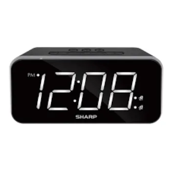  Sharp Dual Alarm with Jumbo Easy to Read 1.8 White LED Display