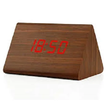   Wooden Wood Alarm Clock