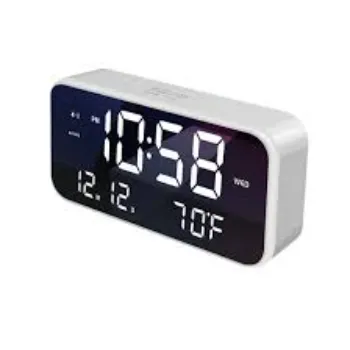  LED Mirror Table  Clock