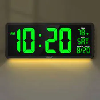  YORTOT 16 Large Digital Wall Clock 