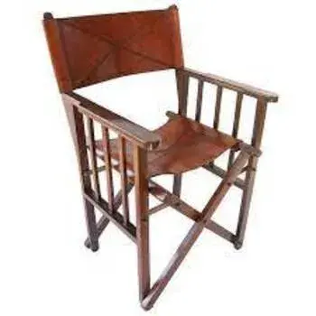 Brown Leather Director Chair