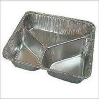 Silver  Disposable Compartment Plate
