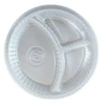 Polished Disposable Compartment Plate