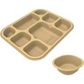 Multicolor Disposable Compartment Plate