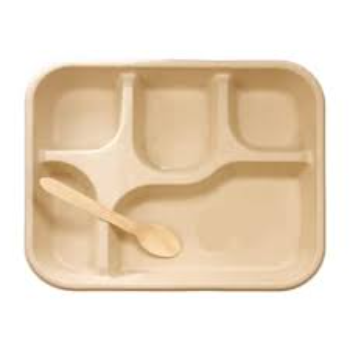 Disposable Five Compartment Plate