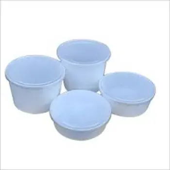 Round White Disposable Plastic Food Container