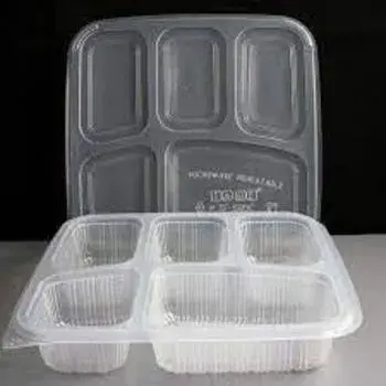 Double Layer Disposable Plastic Food Container