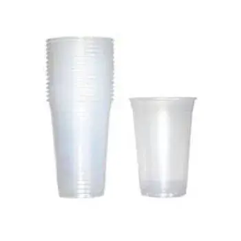 Round Disposable Plain Plastic Glass