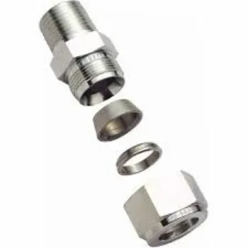 Double Ferrule Fittings Silver Color 