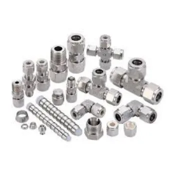 Double Ferrule Fittings Silver Color 