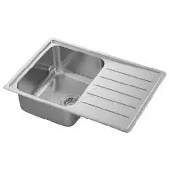 Silver Single Bowl Kitchen Drain SS Sinks