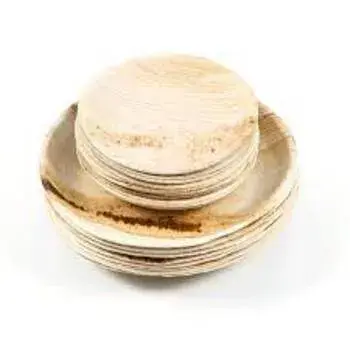 Polished Eco Palm Leaf Plate