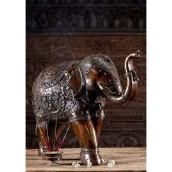  Trinetra Superfine Brass Trunk Up Elephant