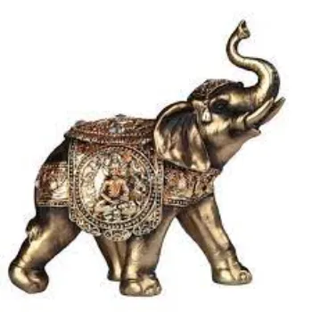  George  Thai Elephant Wood Like Design Figurine