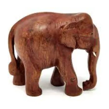  Hand-carved Wood Elephant Statue
