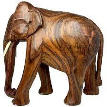Wood Elephant Statue