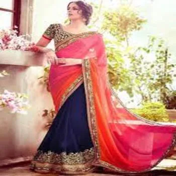 Modern Style Elite Embroidery Sarees
