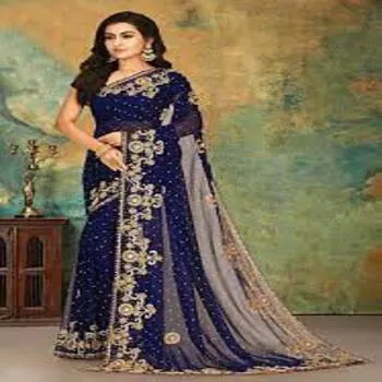 Stylish Designed Elite Embroidery Sarees
