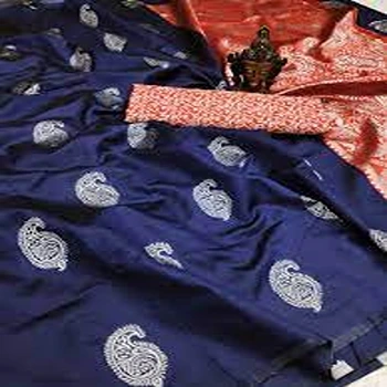 Beautiful Purple Elite Embroidery Saree