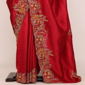Elite Red Embroidery Sarees
