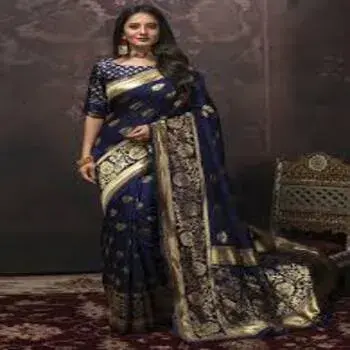 Black Ethnic Woven Sarees