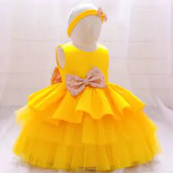 Fancy Yellow Frocks For Girls