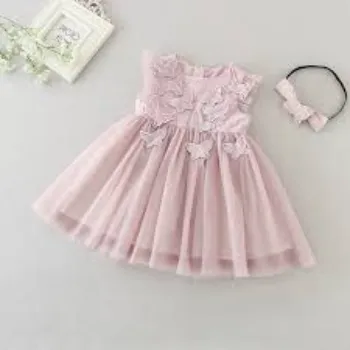 Girls Fancy Light Pink Frocks